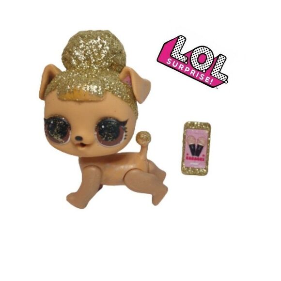 LOL Surprise Pets Pup BEE Series 3 Gold Glittered Pets Mini Figure Playset - Picture 1 of 4